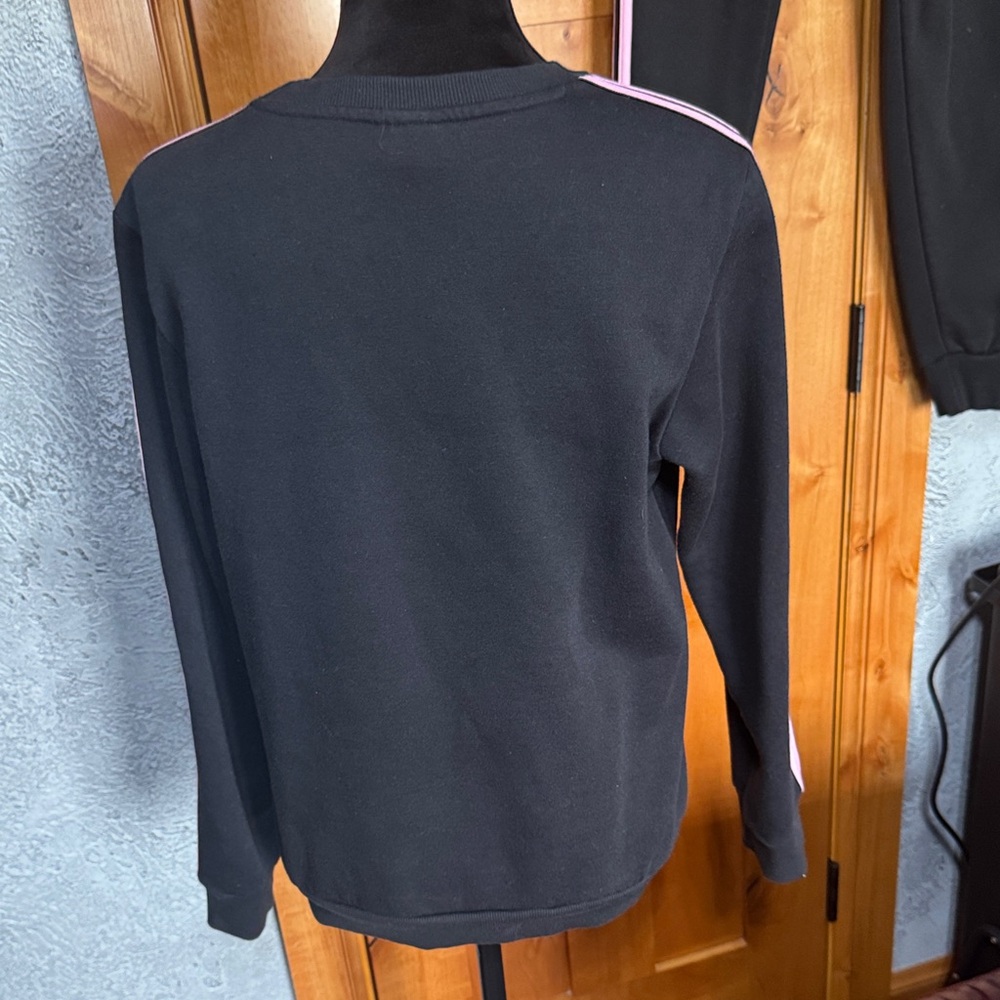 Adidas Black Tracksuit/Sweatsuit with Pink Accents - Picture 4 of 7